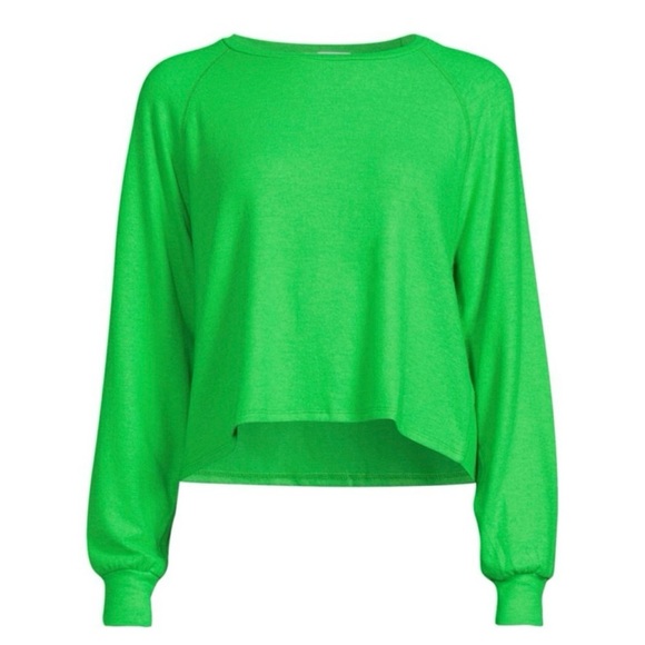 Beyond Yoga Slouchy Lounge Pullover Crewneck Green Small - Picture 3 of 7